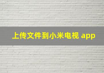 上传文件到小米电视 app